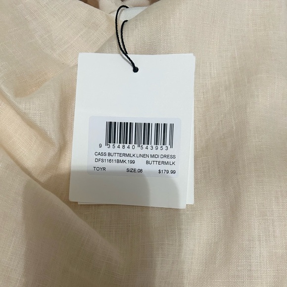DISSH CASS BUTTERMILK LINEN MIDI DRESS - Picture 3 of 5